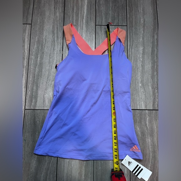 Adidas Womens Pink/Purple Strappy Climate Tank Top New With Tags Size Small - Picture 2 of 5